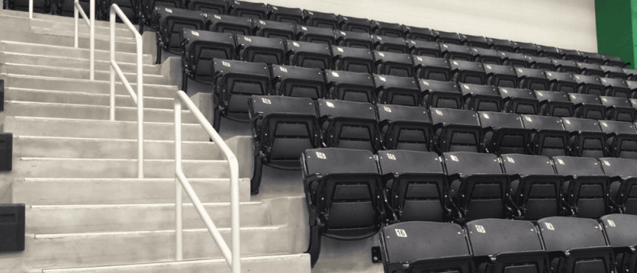 Azle - Black chairs in stadium