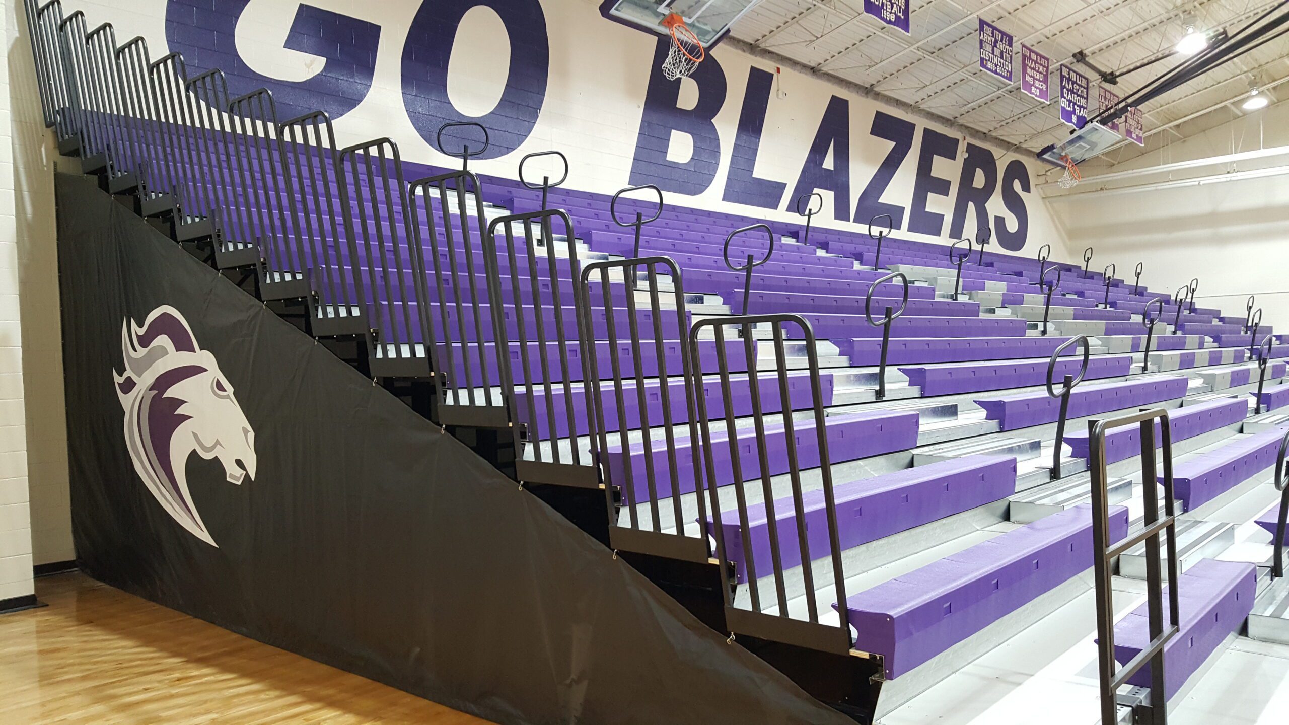 Bleacher End Curtain - Go Blazers