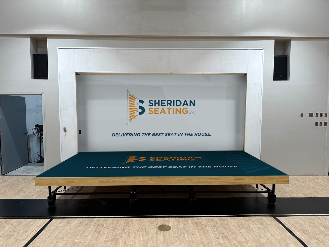 Sheridan Seating - Retractable Stage Vinyl Wrap 2